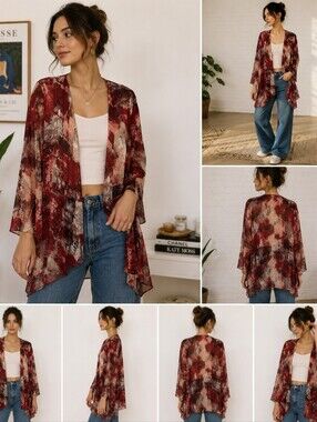 Jones New York Size L Kimono Cover Up